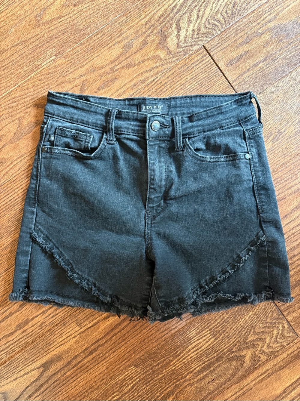 Judy Blue Black Frayed Edge High-Rise Denim Shorts